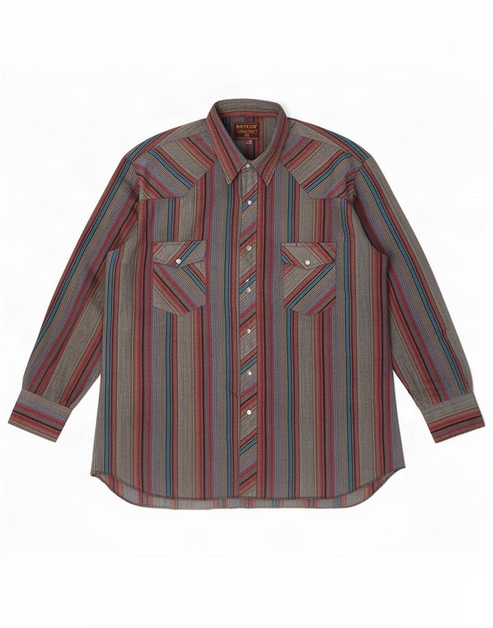 Rustler muška visoka košulja veličine 17 1/2 XL na višebojne pruge