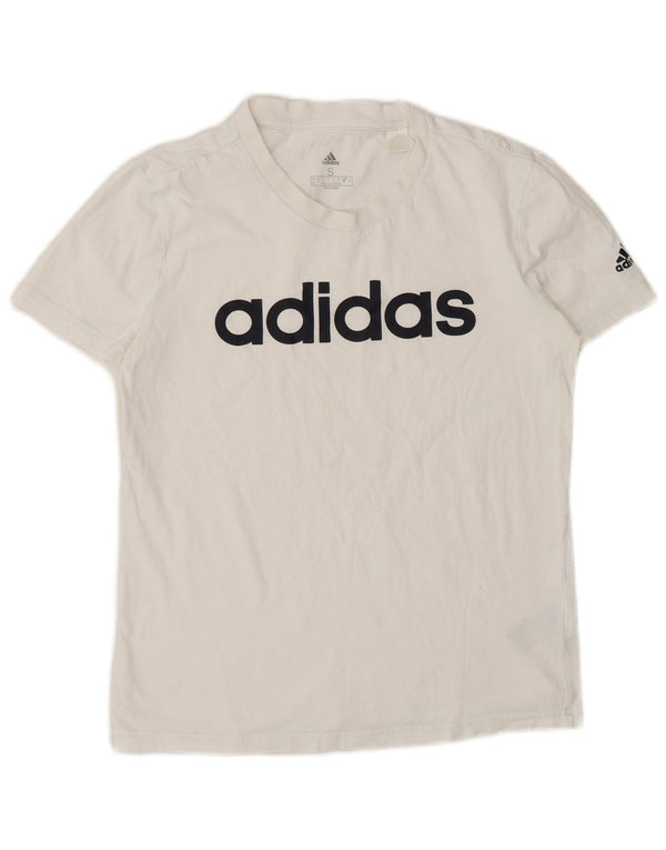 Adidas ženska majica kratkih rukava s grafičkim motivima UK 8/10 Mali bijeli pamuk