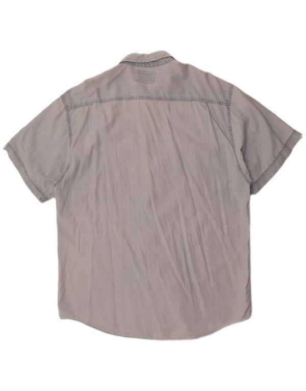 Wrangler muška traper košulja kratkih rukava 2XL plavi pamuk