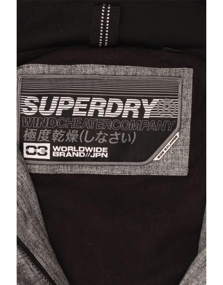 SUPERDRY ženska jakna vjetrovka s kapuljačom UK 20 2XL siva boja