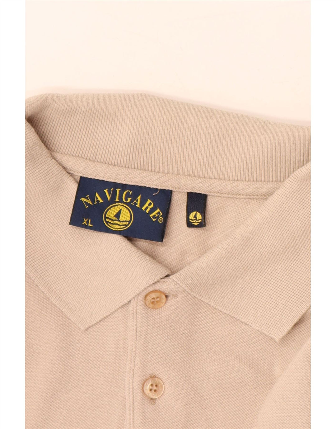 NAVIGARE muška polo majica dugih rukava XL bež pamuk
