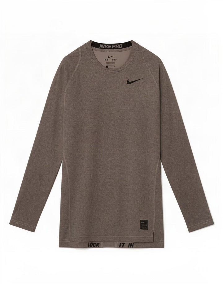 Nike Ženska Dri Fit majica s dugim rukavima UK 10 Small Grey Colourblock poliester