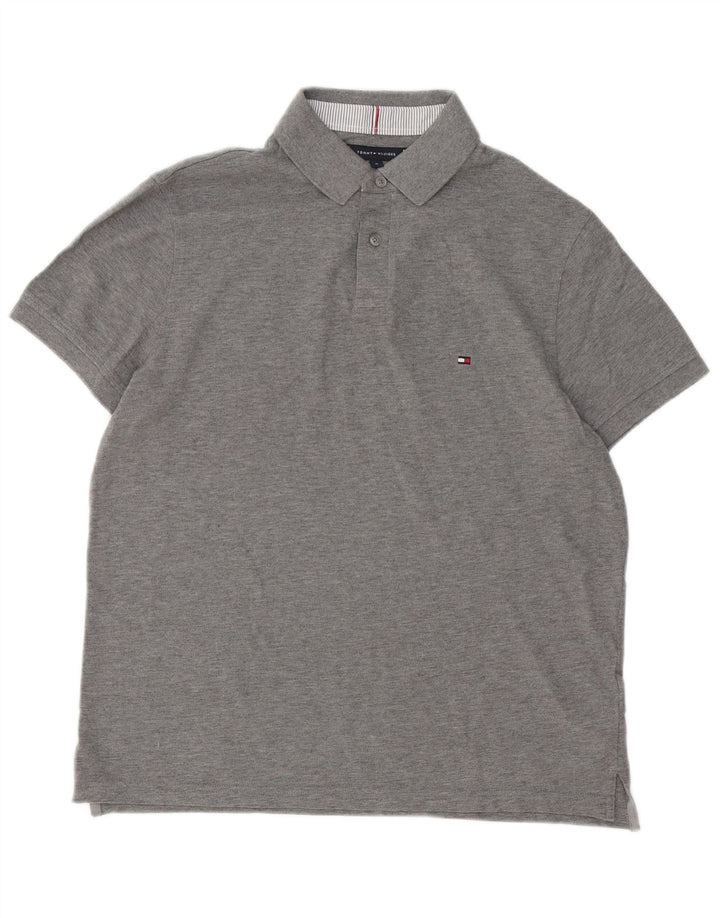 Tommy Hilfiger muška polo majica srednje sivi pamuk