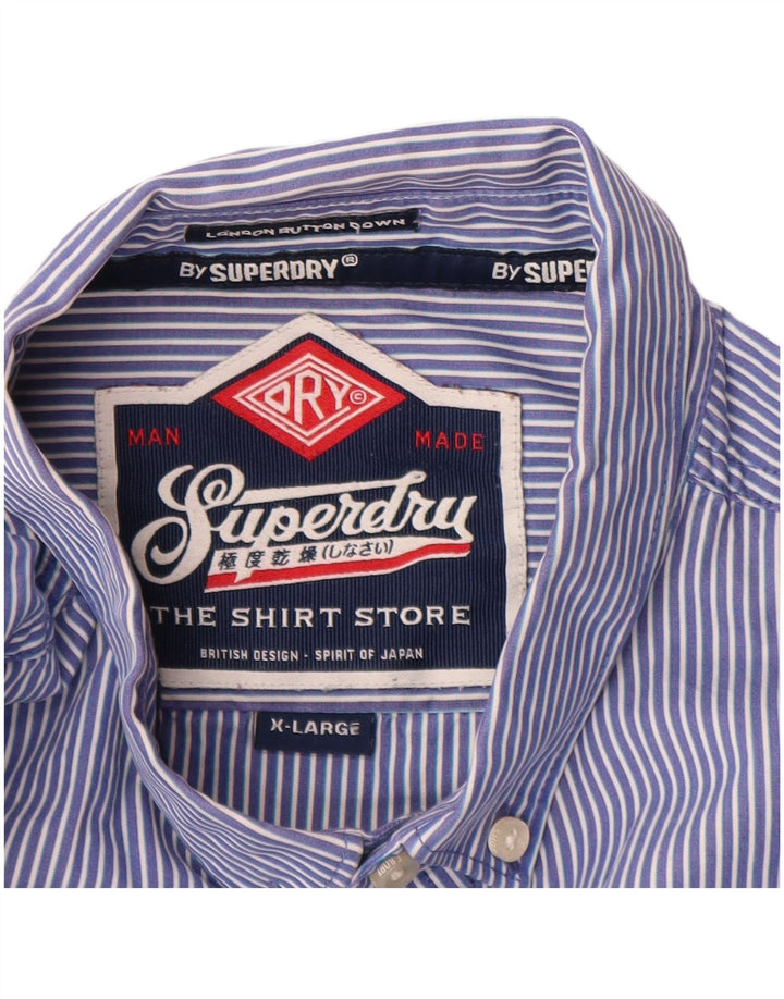Superdry muška košulja XL pamuk s plavim prugama