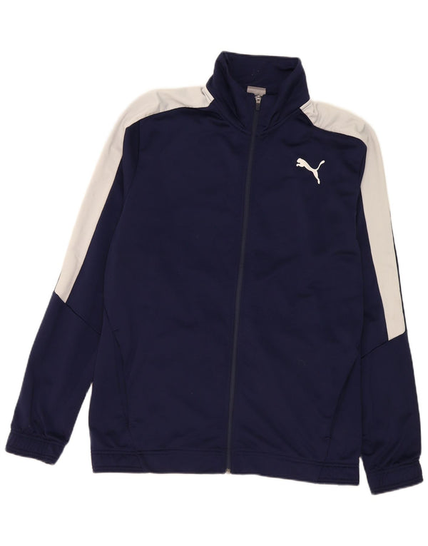Puma Mens Tracksuit Top Jacket 2XL Navy Blue Colourblock
