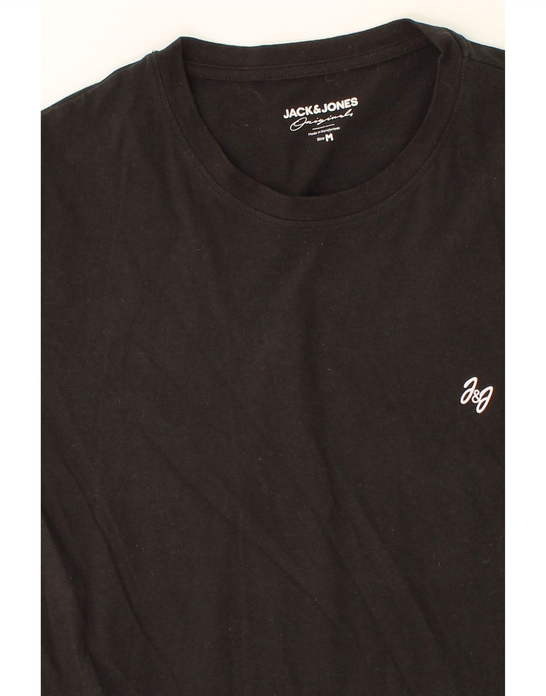 JACK & JONES Mens T-Shirt Top Medium Black Cotton Vintage Jack & Jones and Second-Hand Jack & Jones from Messina Hembry 