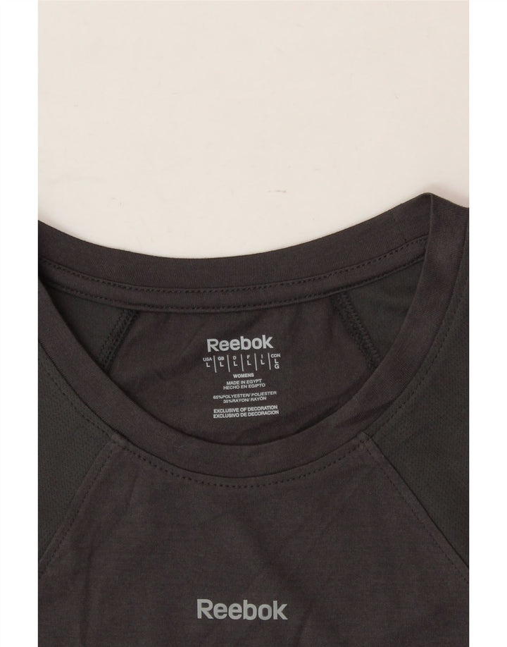 REEBOK Womens Vest Top UK 14 Large Grey Polyester Vintage Reebok and Second-Hand Reebok from Messina Hembry 