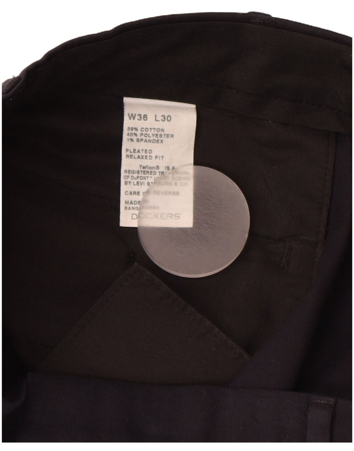 DOCKERS Muške chino hlače opuštenog kroja W36 L30 tamnoplavi pamuk