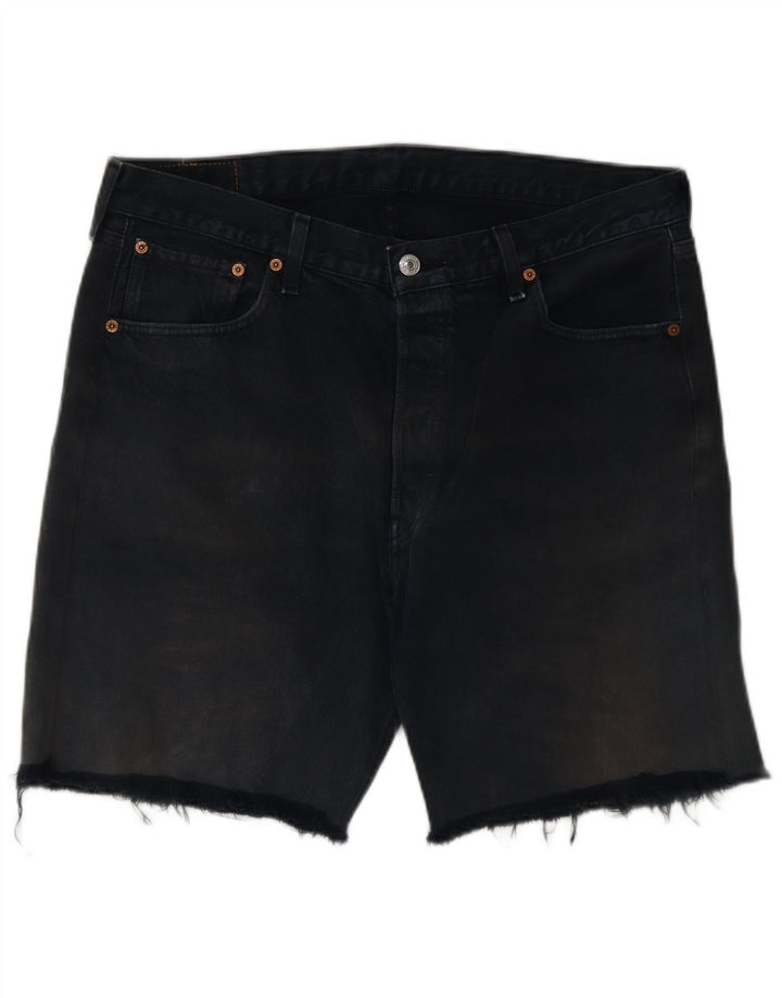 LEVI'S muške 501 traper kratke hlače W34 velike tamnoplave boje pamuka