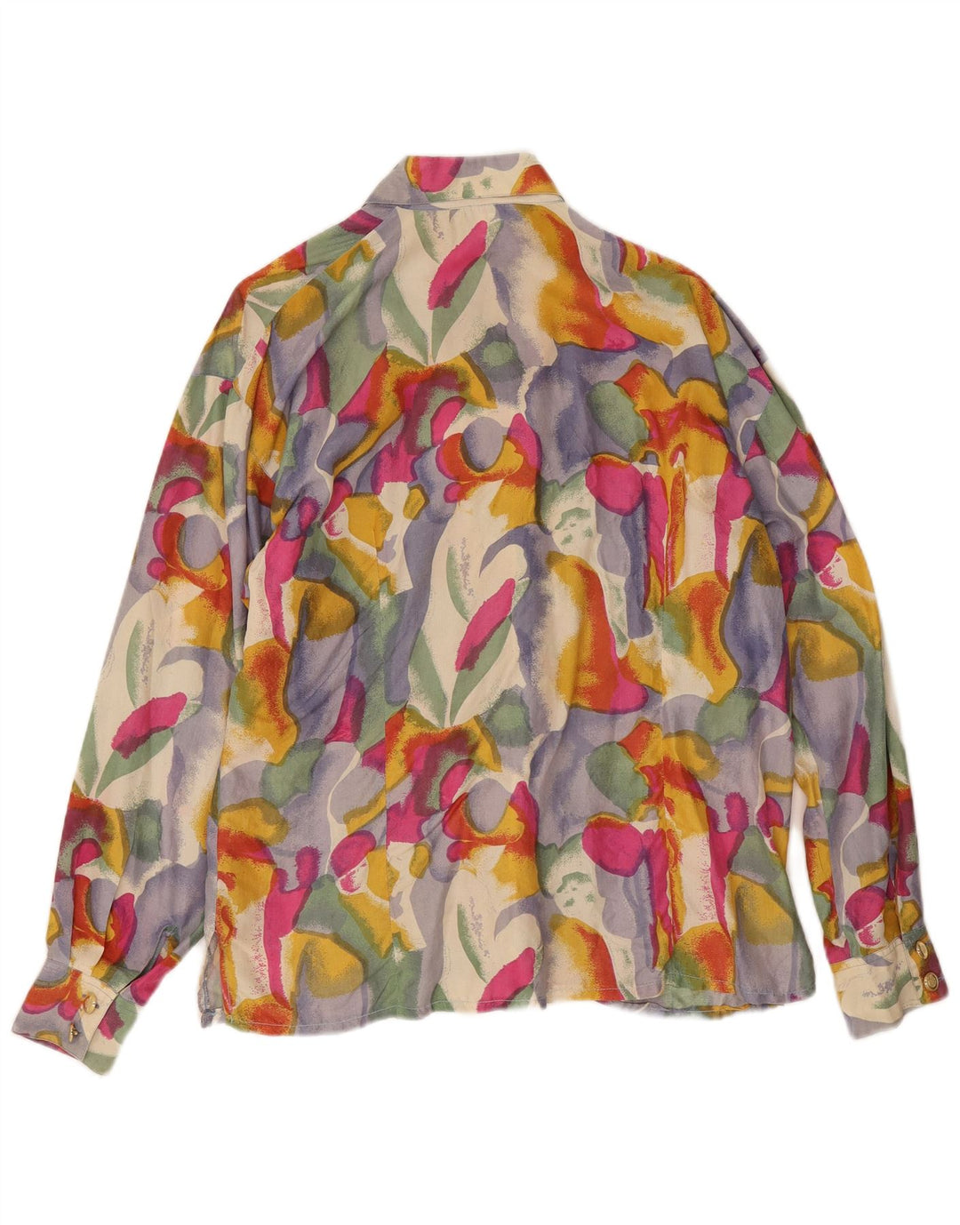 Egoiste ženska košulja s apstraktnim uzorkom UK 14 Velika raznobojna svila