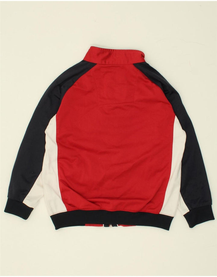 CHAMPION Boys Graphic Tracksuit Top Jacket 7-8 Years Small Red Colourblock Vintage Champion and Second-Hand Champion from Messina Hembry 