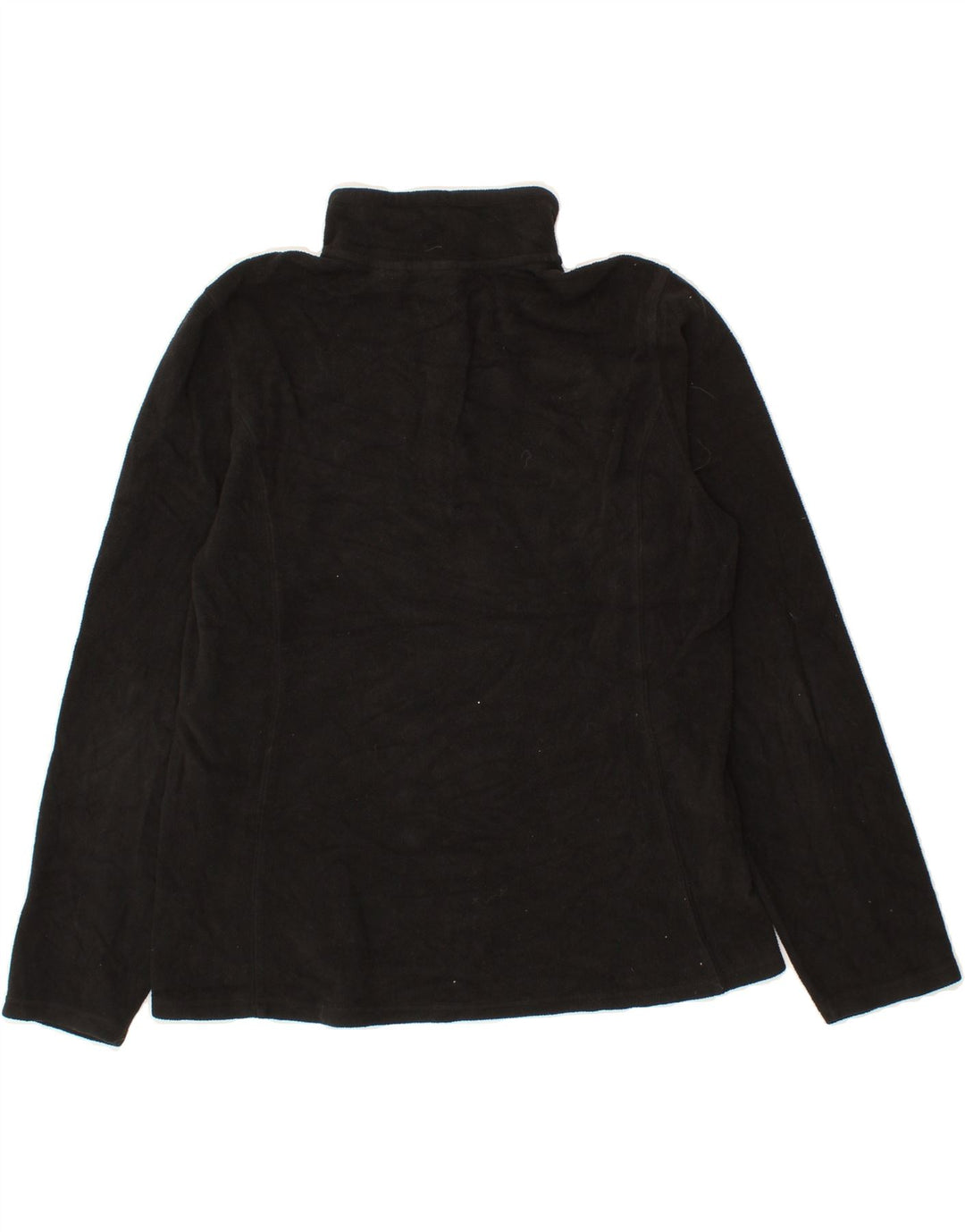 EDDIE BAUER Womens Zip Neck Fleece Jumper UK 14 Medium Black Polyester Vintage Eddie Bauer and Second-Hand Eddie Bauer from Messina Hembry 