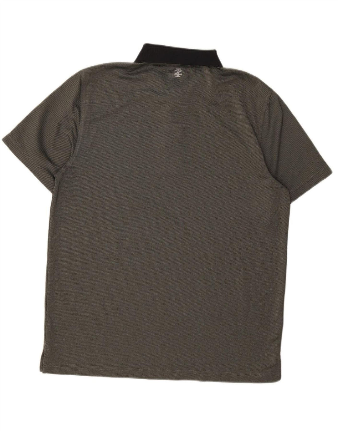 IZOD Mens Golf Polo Shirt Medium Grey Striped