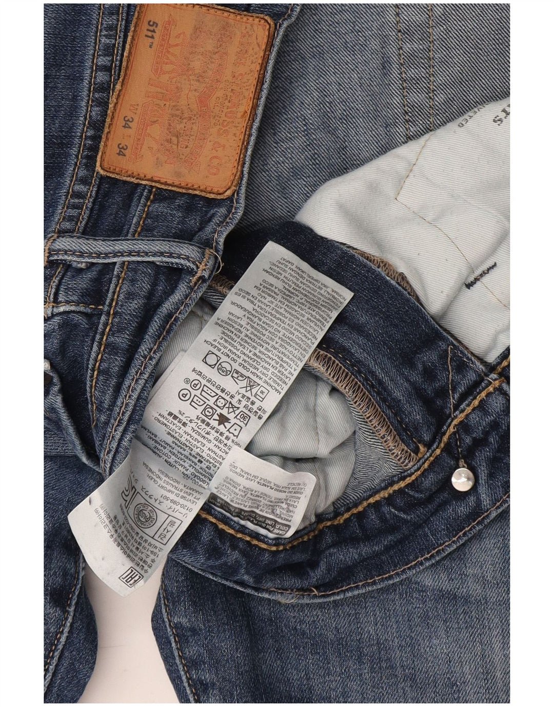 Levi's muške 511 uske traperice W34 L28 plavi pamuk