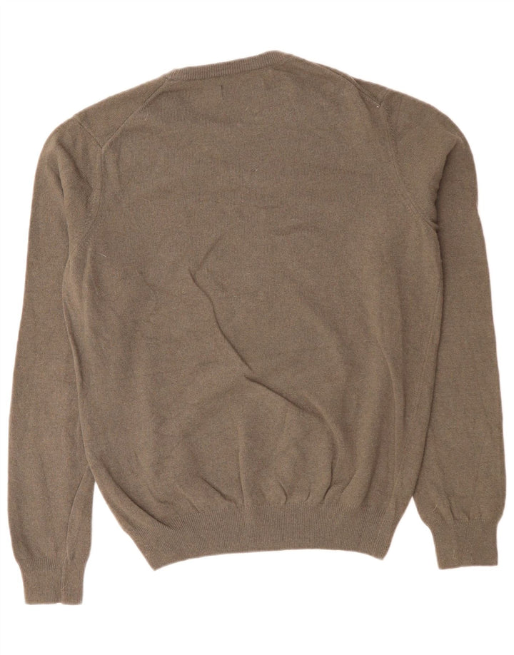 Veliki sivi vuneni muški džemper s okruglim izrezom TRUSSARDI