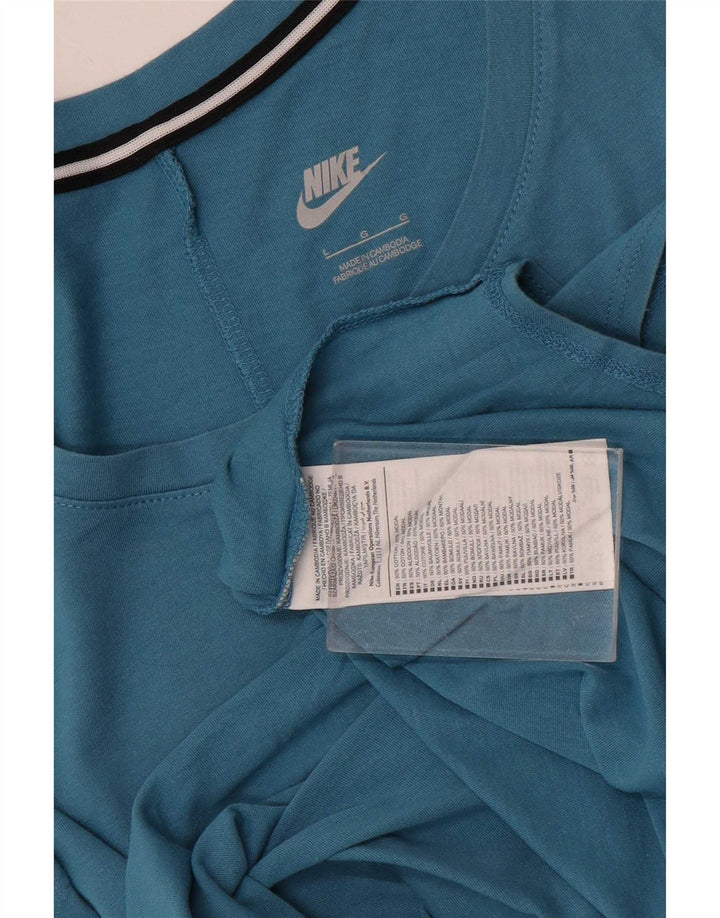Nike ženski veliki grafički prsluk UK 14 veliki plavi pamuk