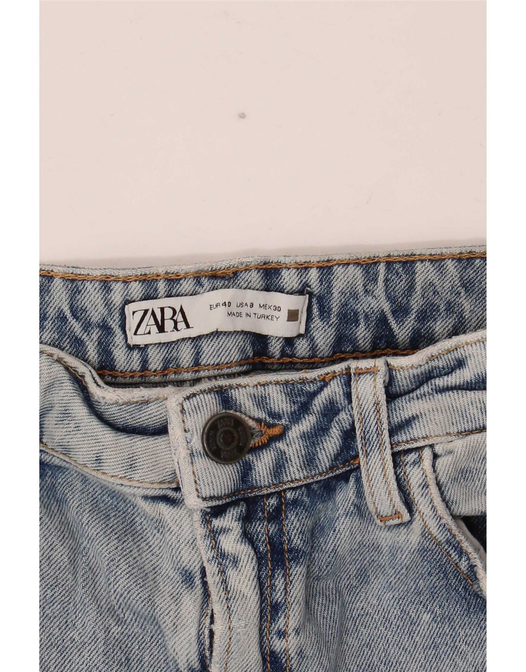 Ženske traperice Zara Distressed Bootcut EU 40 srednje W30 L34 plave