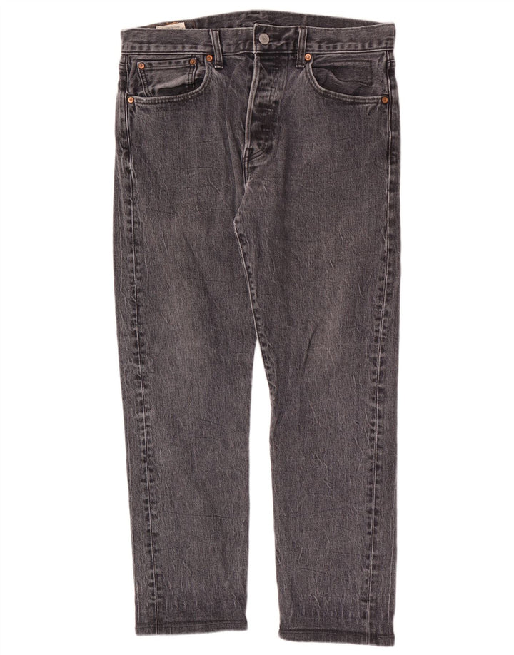 Levi's muške 501 ravne traperice W33 L28 sivi pamuk