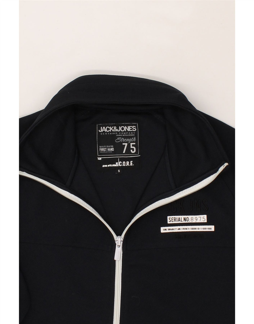 JACK & JONES Mens Tracksuit Top Jacket Small Navy Blue Polyester Vintage Jack & Jones and Second-Hand Jack & Jones from Messina Hembry 
