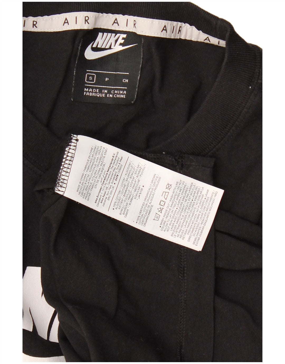 Nike ženska majica kratkih rukava s velikim crtežima UK 10, mali crni pamuk