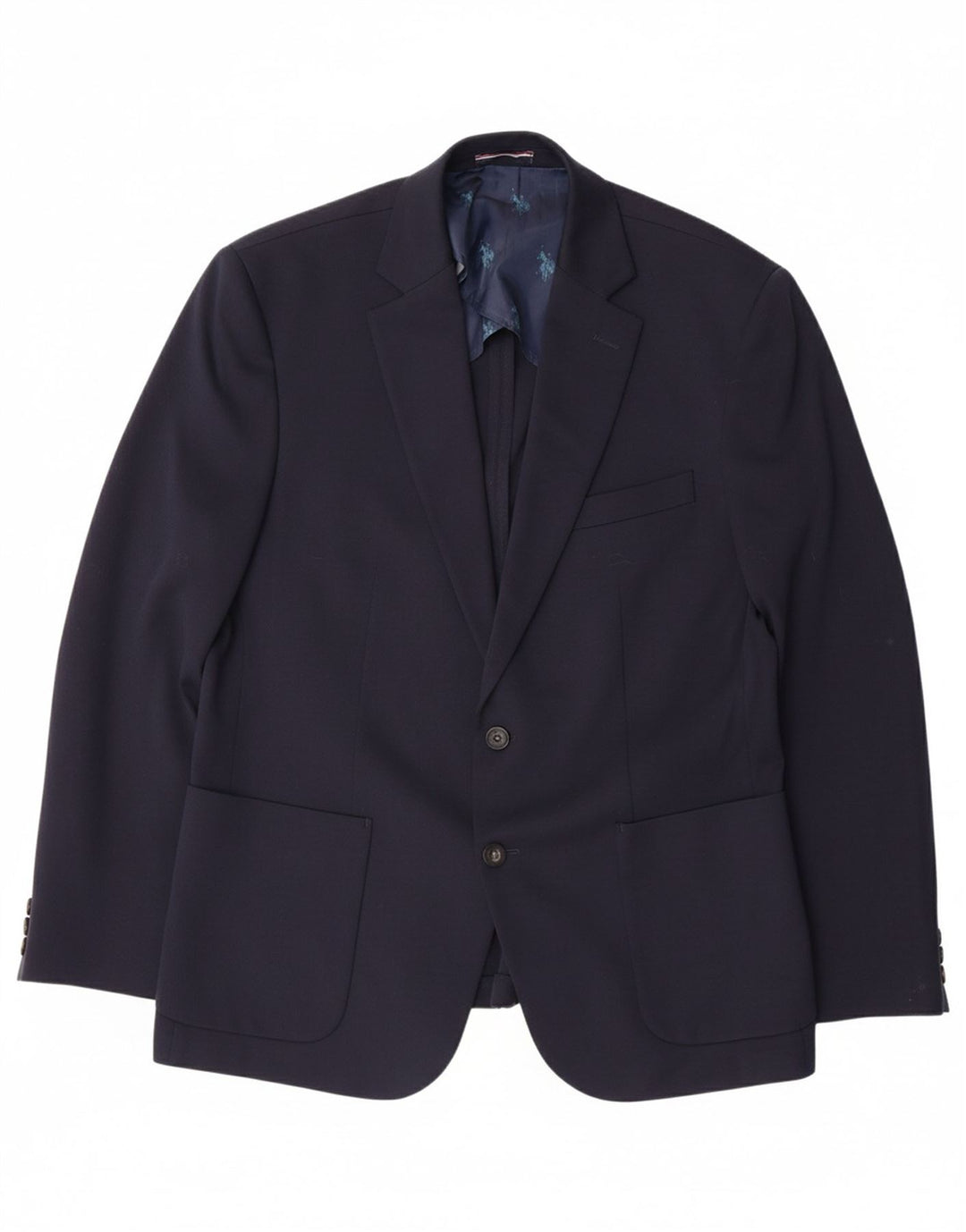 US POLO ASSN Womens 2 Button Blazer Jacket UK 42 XL Navy Blue Classic