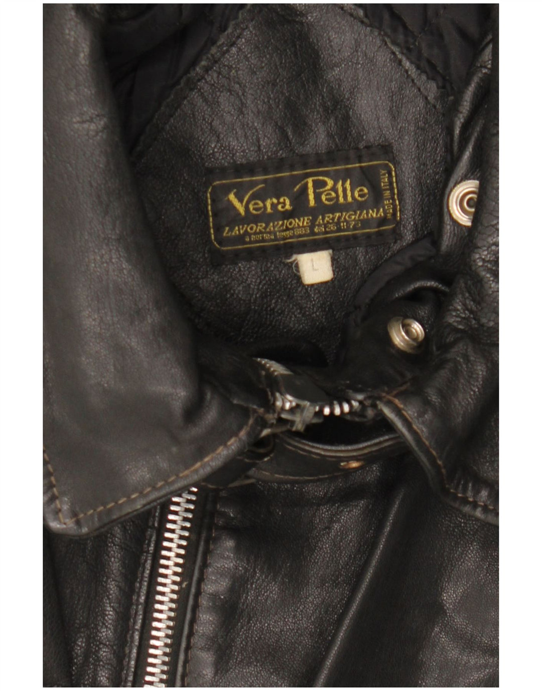 VINTAGE muška kožna jakna UK 40 velika crna koža