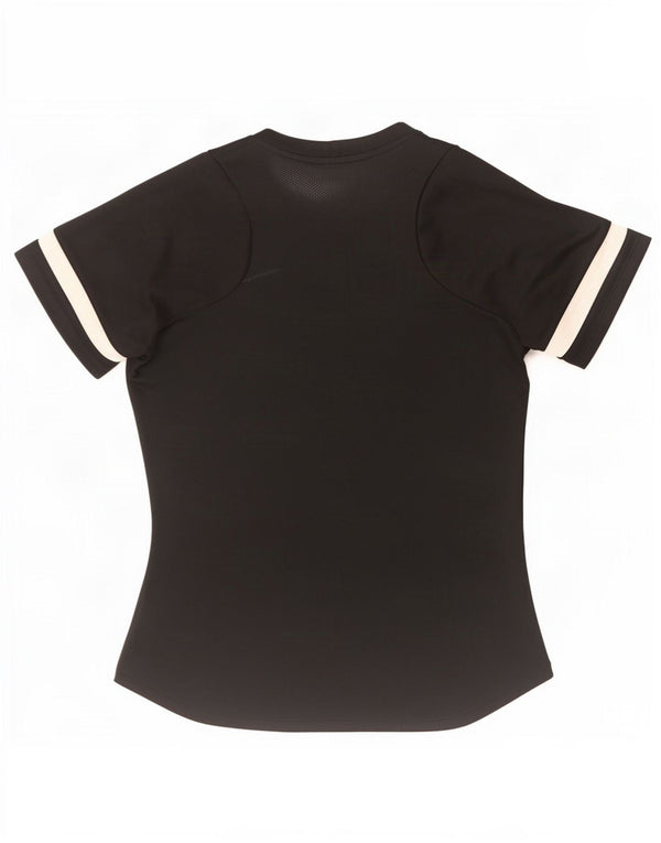 Nike Ženska Dri Fit majica kratkih rukava UK 10 Small Black Colourblock Poliester