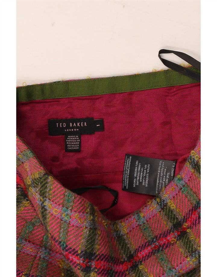 Ted Baker Ženska mini suknja Veličina 1 XS W26 Raznobojna karirana vuna