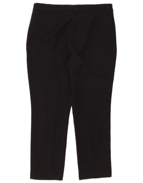 Marks & Spencer ženske ravne ležerne hlače UK 16 Large W36 L27 crne