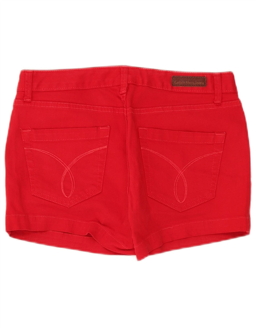 Ženske traper kratke hlače Calvin Klein W26, mali crveni pamuk