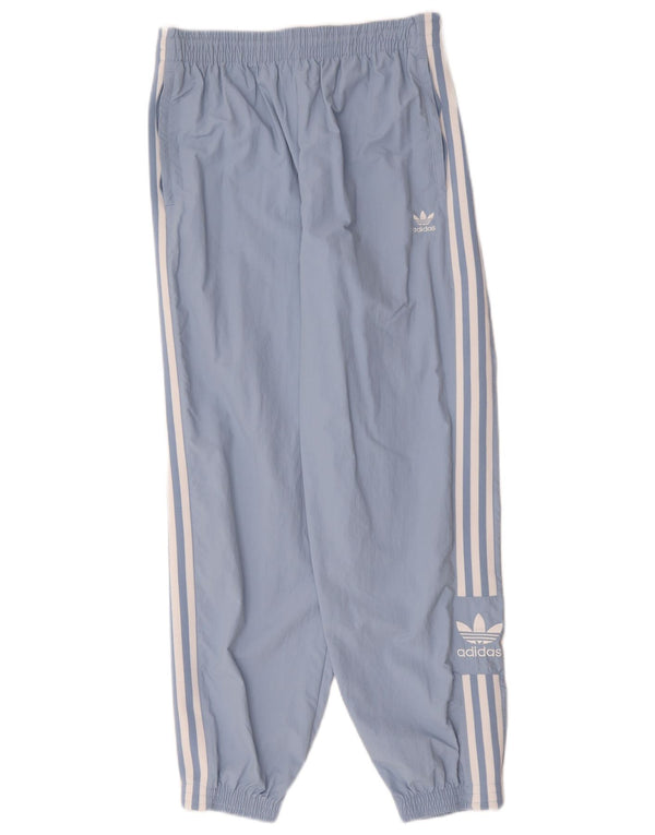 Adidas Womens Tracksuit Trousers Joggers UK 14 Medium Blue Polyester