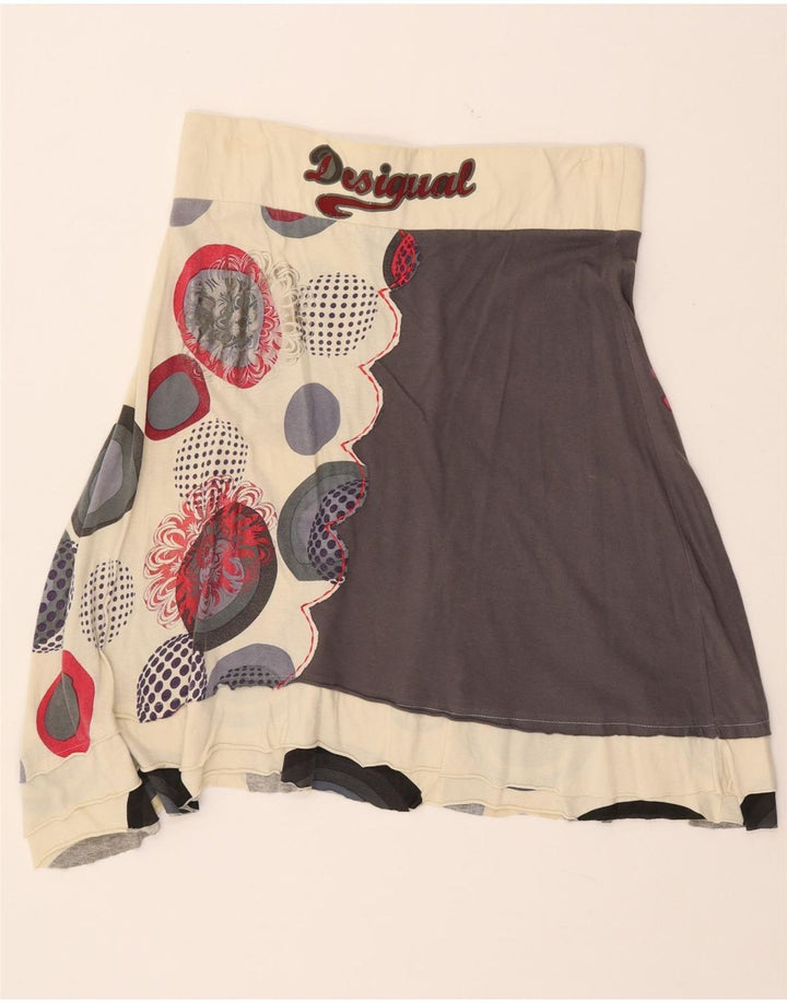 DESIGUAL Ženska grafička asimetrična suknja XL W32 Raznobojno cvjetno