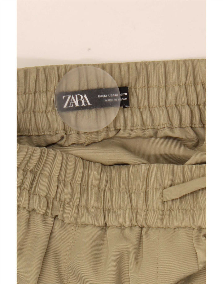 Zara ženske joggers ležerne hlače srednje veličine W28 L26 kaki poliester