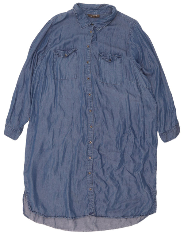 Marks & Spencer Ženska Autograph Haljina Košulja Dugih Rukava UK 20 2XL Plava