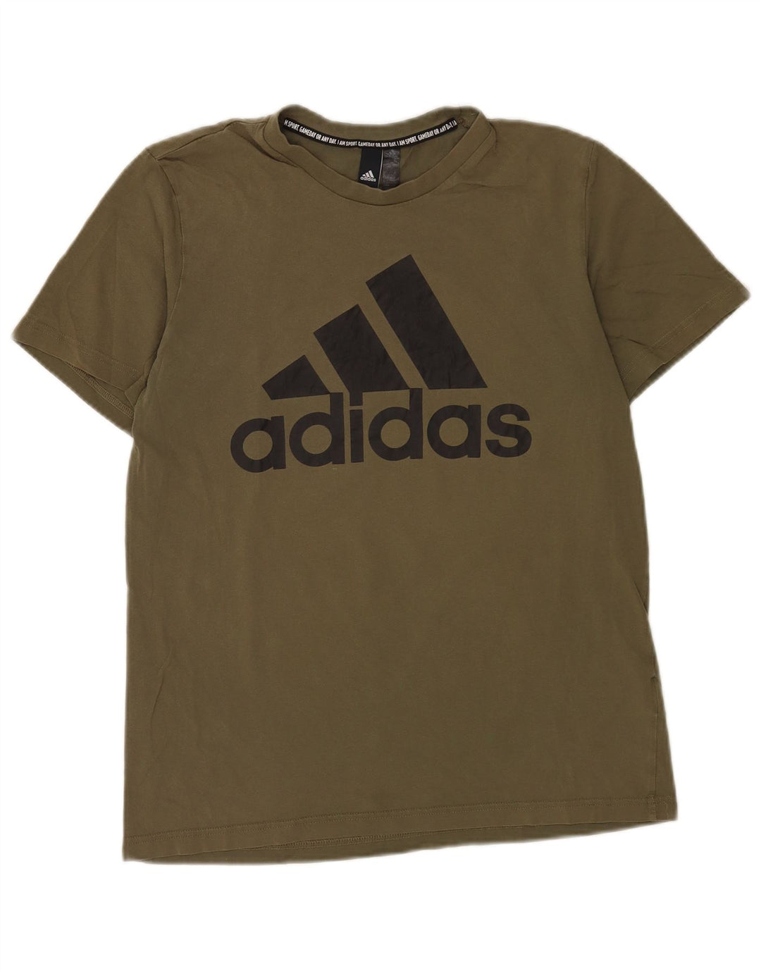 Adidas muška majica s grafičkim motivima, srednji kaki pamuk