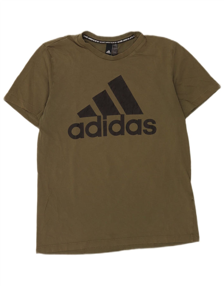 Adidas muška majica s grafičkim motivima, srednji kaki pamuk