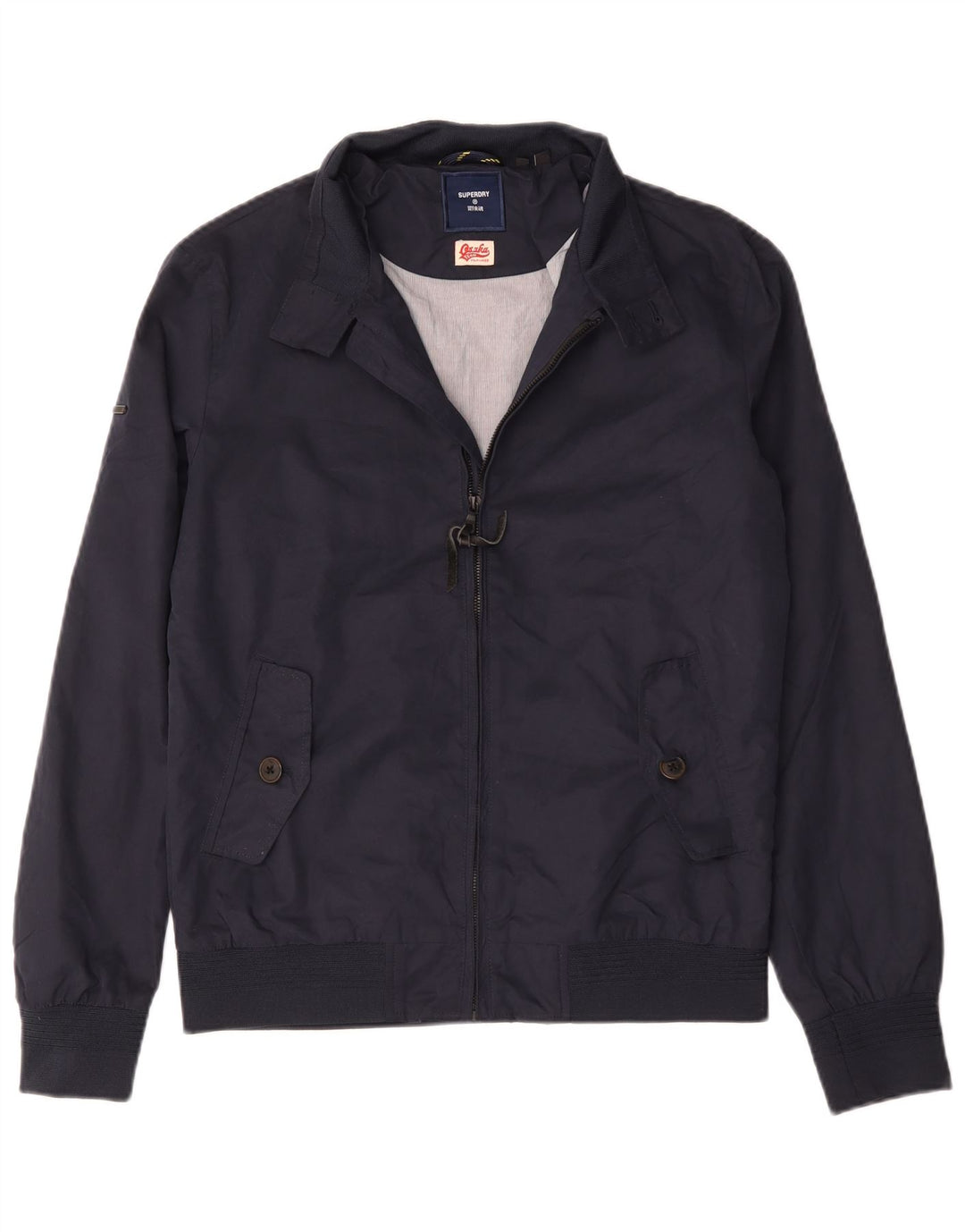Superdry muška bombaška jakna UK 36 Mala tamnoplava pamuk