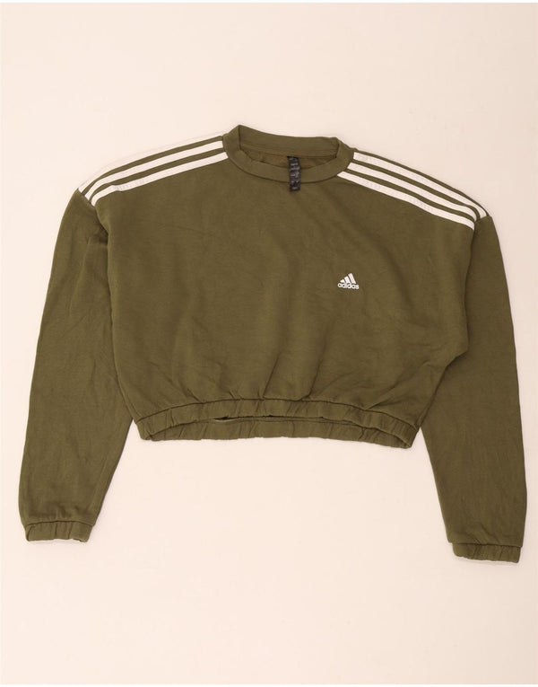 Adidas ženska majica prekomjerne veličine UK 16/18 veliki kaki pamuk