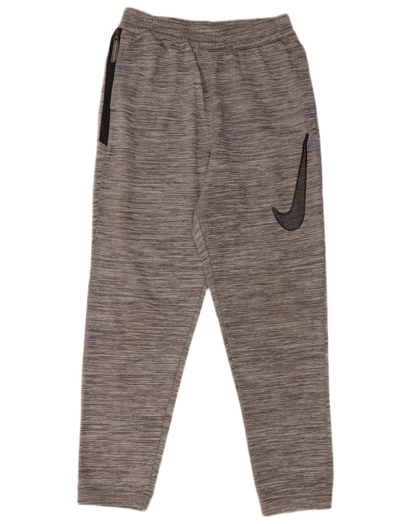 NIKE Boys Dri Fit Trenirka Hlače Joggers 13-14 Years XL Grey Flected