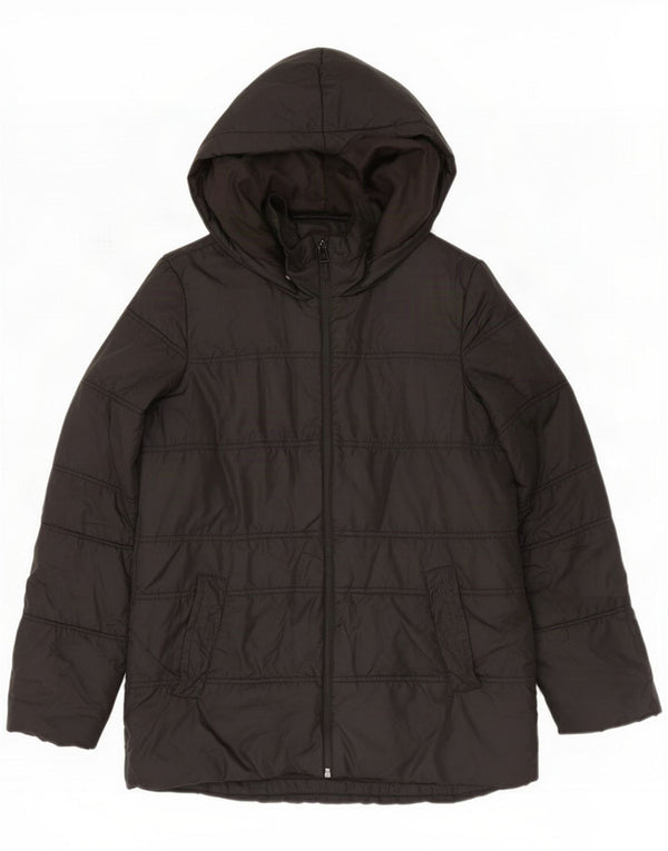 Puma Boys Hooded Padded Jacket 13-14 Years Black Polyester