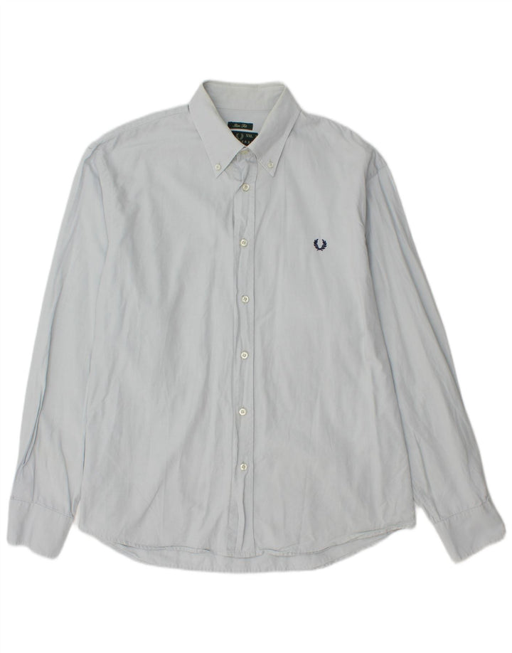 FRED PERRY Muška uska košulja 2XL plavi pamuk