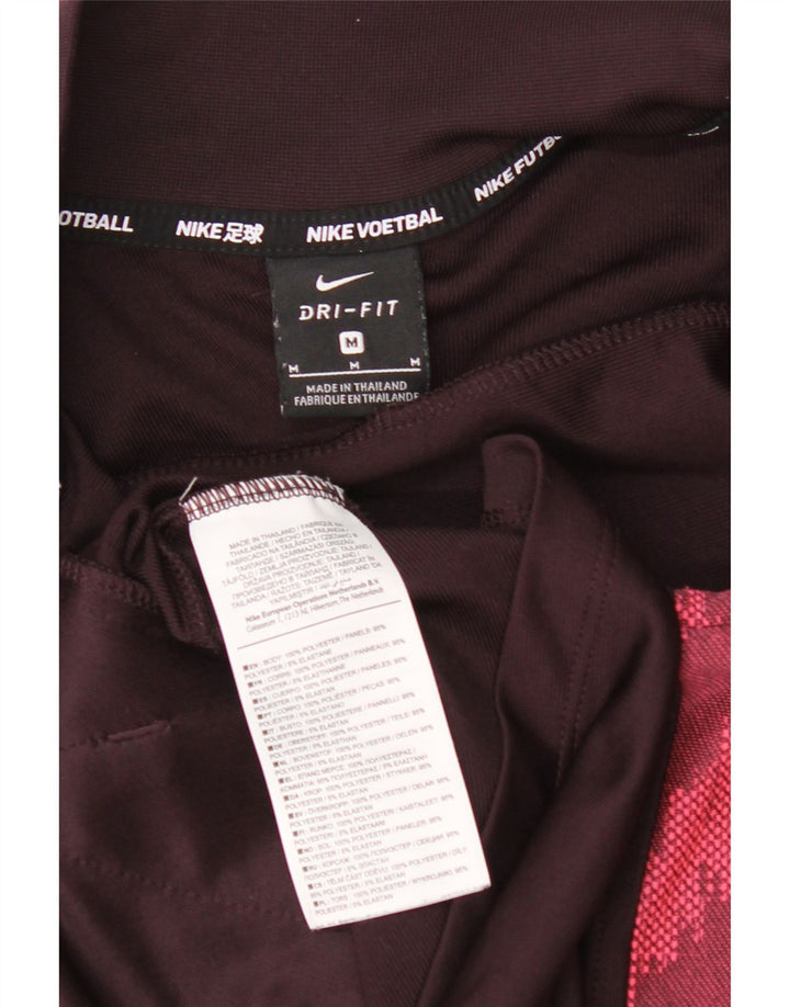 Nike Dri Fit trenirka, gornja jakna srednje kestenjaste boje, geometrijski poliester