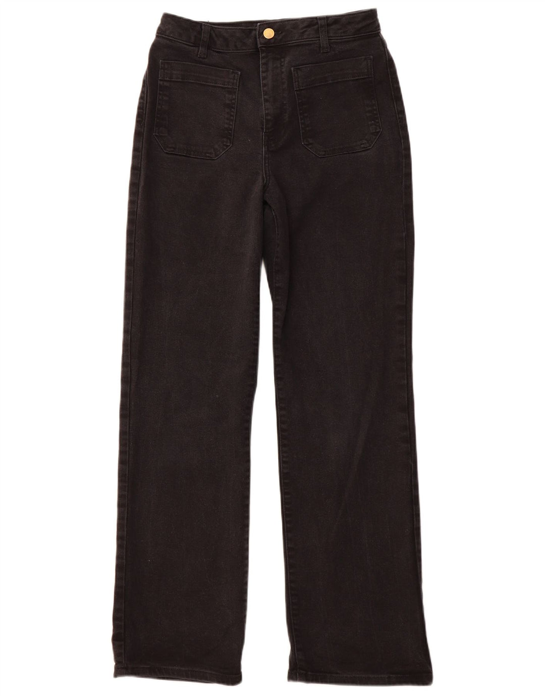 MINT VELVET Ženske ravne traperice visokog struka UK 10 male W28 L30 crne