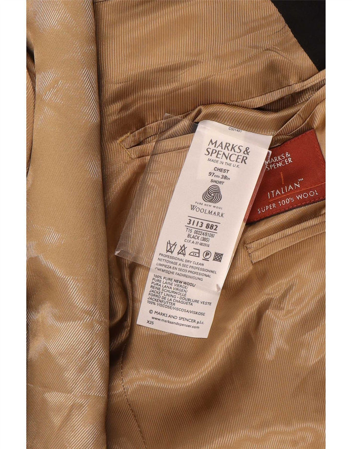 Marks & Spencer muška jakna s jednim gumbom, UK 38 srednje crna vuna