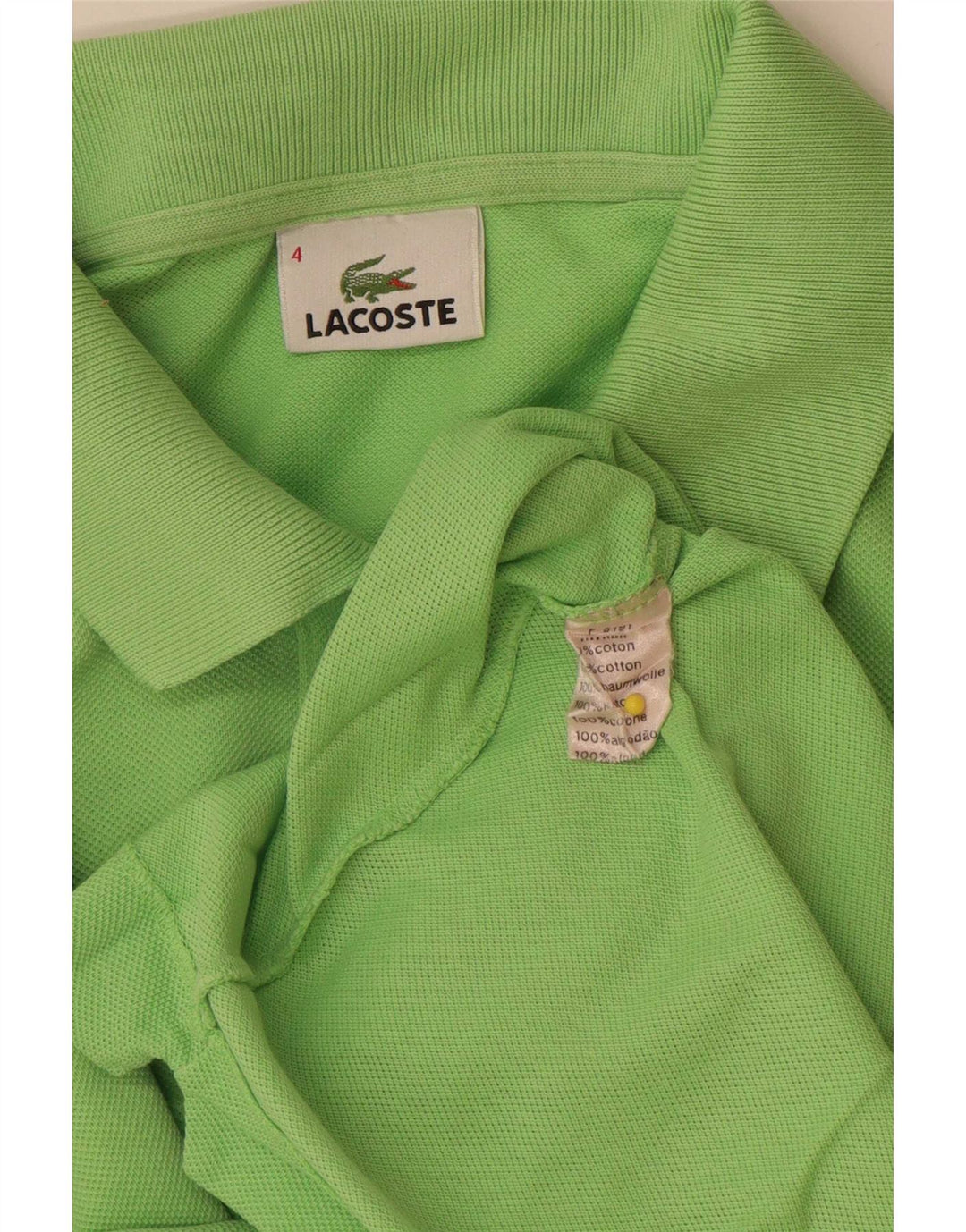 Lacoste muška polo majica veličine 4, srednje zeleni pamuk
