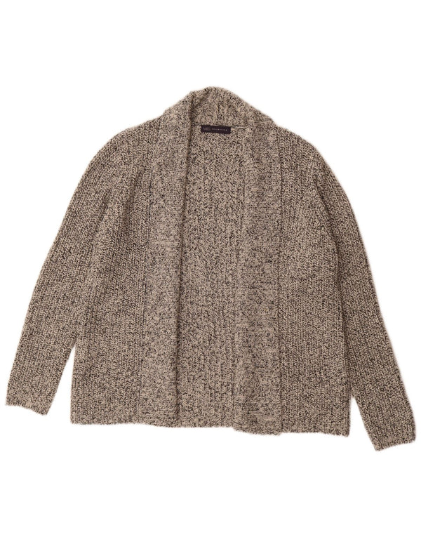 Marks & Spencer ženski otvoreni kardigan pulover UK 16 Large Grey Flected