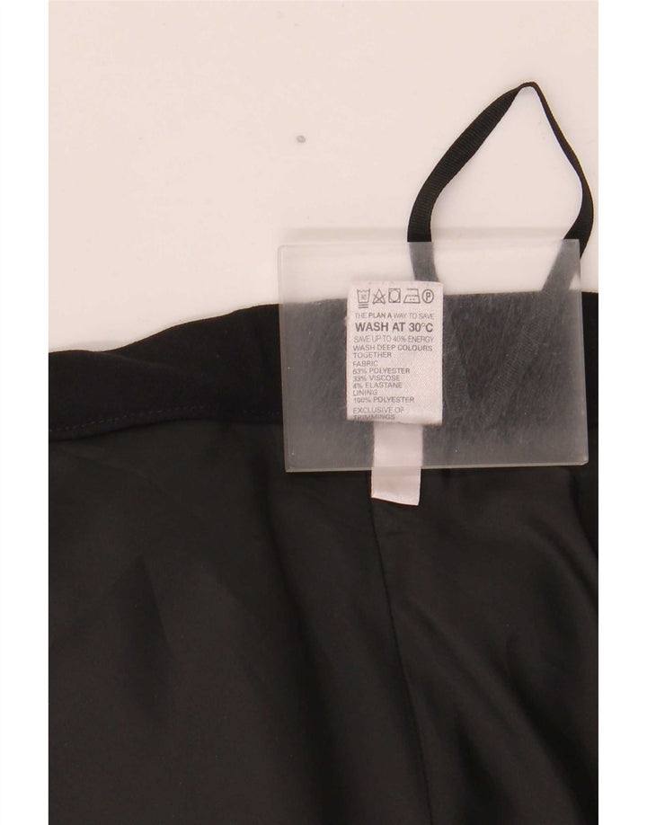 Marks & Spencer ženska suknja A-kroja s apstraktnim uzorkom UK 16 velika W40 crna