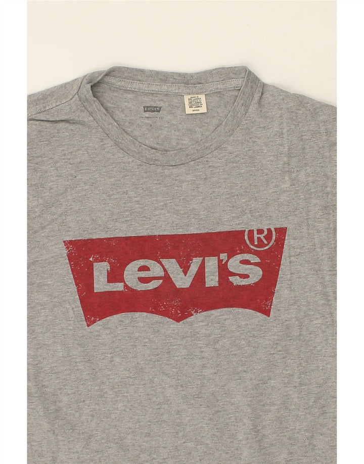 LEVI'S Mens Graphic T-Shirt Top Small Grey Cotton Vintage Levi's and Second-Hand Levi's from Messina Hembry 