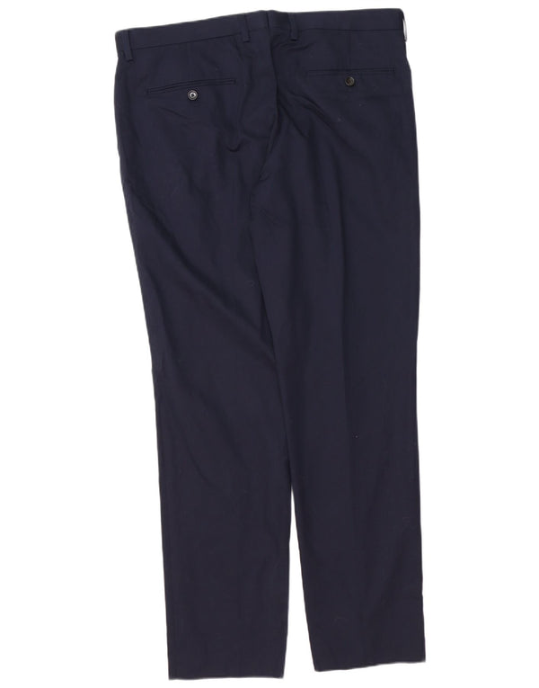 J. CREW Mens Ludlow Slim Chino Trousers W35 L32 Navy Blue Cotton