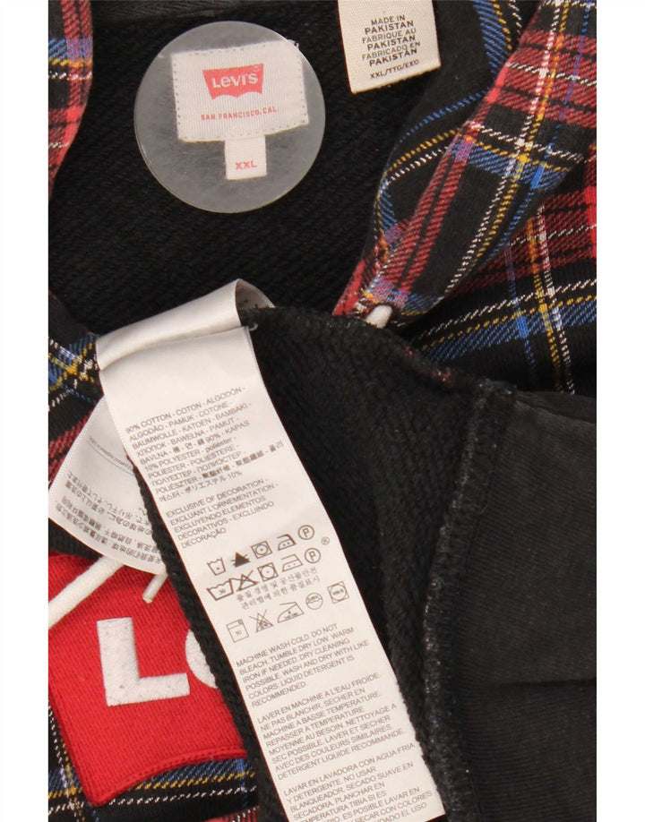 Levi's muška majica s kapuljačom s grafičkim motivima 2XL šareni karirani pamuk